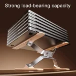 P70W Adjustable Height Solid Wood + Aluminum Alloy Cooling Stand for 14-16 inch Laptops - Image 7