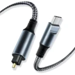 JUNSUNMAY Male USB Type-C to Male Toslink Optical Audio SPDIF Cable