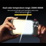 JMARY FM-168R Dual Color Temperature 160 LED Beads Portable Magnetic Phone Fill Light - Image 4