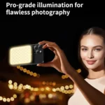JMARY FM-168R Dual Color Temperature 160 LED Beads Portable Magnetic Phone Fill Light - Image 5