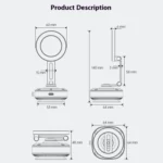 X74 Car Dashboard Electric Vacuum Suction Cup Magnetic Phone Holder - Image 11