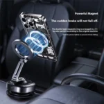 X74 Car Dashboard Electric Vacuum Suction Cup Magnetic Phone Holder - Image 6