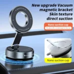 K1 360 Degree Rotation Foldable Navigation Stand Magnetic Car Phone Holder Suction Cup Base - Image 2