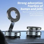K1 360 Degree Rotation Foldable Navigation Stand Magnetic Car Phone Holder Suction Cup Base - Image 3