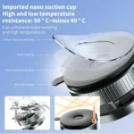 K1 360 Degree Rotation Foldable Navigation Stand Magnetic Car Phone Holder Suction Cup Base - Image 4