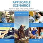 A50 Support 8 Devices Portable SIM Card 4G WiFi Router Rechargeable Time Display Router - Image 3