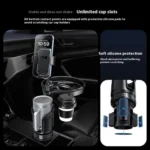 CP242 Universal 4 in 1 Car Phone Holder Cup Holder Tray Stand Car Cup Holder Expansion Tray - Image 4