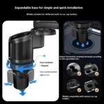 CP242 Universal 4 in 1 Car Phone Holder Cup Holder Tray Stand Car Cup Holder Expansion Tray - Image 6