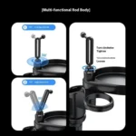 CP242 Universal 4 in 1 Car Phone Holder Cup Holder Tray Stand Car Cup Holder Expansion Tray - Image 7