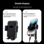 CP242 Universal 4 in 1 Car Phone Holder Cup Holder Tray Stand Car Cup Holder Expansion Tray - Image 9