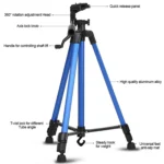 Portable Phone Live Selfie 3366 Tripod Stand DV SLR Camera Self-timer Full Light Bracket - Image 4