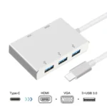 USB C to HDMI VGA USB Hub Adapter 5 in 1 USB 3.1 Converter for Laptop for MacBook,ChromeBook Pixel,Huawei MateBook - Image 3