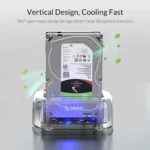 ORICO 6239U3 3.5/2.5inch 2 Bay Transparent USB3.0 Ordinary Reading & Writing Hard Drive Dock - Image 6