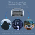 ORICO 6239U3 3.5/2.5inch 2 Bay Transparent USB3.0 Ordinary Reading & Writing Hard Drive Dock - Image 9