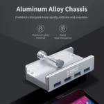 ORICO  MH4PU-P Aluminum Alloy 4 Port USB3.0 Clip-type HUB - Image 9