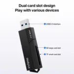 Lenovo D204 USB3.0 Two in One Card Reader - Image 6