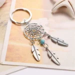 2 PCS Fashion Simple Dream Catcher Series Beads Keychain - Image 3