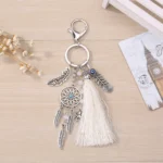 2 PCS Simple Fashion Wool Tassel Dream Catching Keychain