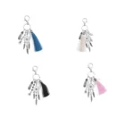 2 PCS Simple Fashion Wool Tassel Dream Catching Keychain - Image 3