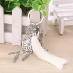 2 PCS Simple Fashion Wool Tassel Dream Catching Keychain - Image 4