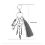 2 PCS Simple Fashion Wool Tassel Dream Catching Keychain - Image 5