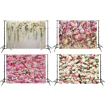 2.1m x 1.5m Flower Wall Simulation Rose Wedding Party Arrangement 3D Photography Background Cloth - Image 2