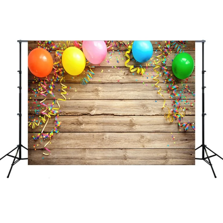 2.1m x 1.5m Wooden Board Balloon Children Birthday Party Cartoon Photography Background