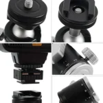 BEXIN K-19 Multifunctional Aluminum Alloy Cold Shoe Ball Head Tripod Mount - Image 4