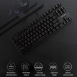 Rapoo V500 87-keys Alloy Edition Desktop Laptop Computer Game Esports Office Home Typing Metal Wired Mechanical Keyboard without Backlight, - Image 14