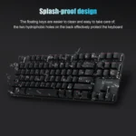 Rapoo V500 87-keys Alloy Edition Desktop Laptop Computer Game Esports Office Home Typing Metal Wired Mechanical Keyboard without Backlight, - Image 9