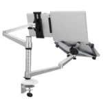 OA-9X Aluminum Alloy Height Adjustable Universal Rotation Double Arm Holder Notebook Tablet Combination Stand - Image 2