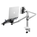OA-9X Aluminum Alloy Height Adjustable Universal Rotation Double Arm Holder Notebook Tablet Combination Stand - Image 3