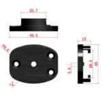 4 Holes Aluminum Quick Release Tripod Mount Base For Sports Camera - Image 3