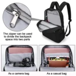 CADeN L4 Double-layer Casual Business Computer Backpack USB Multi-function Digital Camera Bag - Image 5