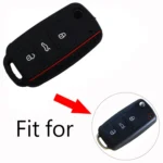 Do not Touch My Key Style Silicone Car Key Cover for Volkswagen Jetta Polo Passat Skoda Tiguan Golf - Image 4