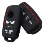 Do not Touch My Key Style Silicone Car Key Cover for Volkswagen Jetta Polo Passat Skoda Tiguan Golf - Image 5