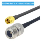 RP-SMA Male to N Female RG58 Coaxial Adapter Cable - Image 2