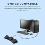 Pcsensor FS23 CF Foot Pedal Switch Keyboard Control Mouse Game Combo Pedal - Image 4