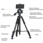 QingZhuangShiDai Q111H Aluminum Alloy Mobile Phone Camera Photography Tripod - Image 4