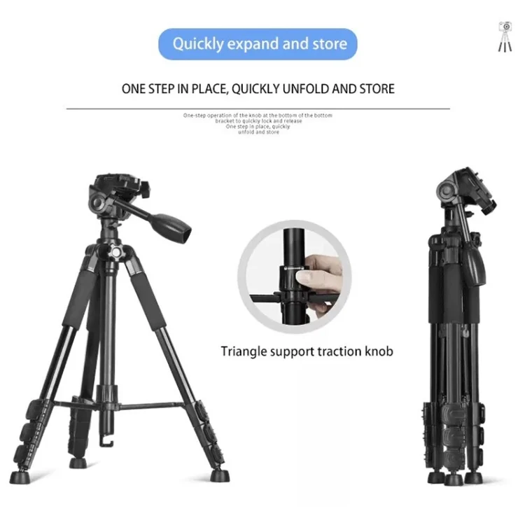 TBD0422344201_B5.webp QingZhuangShiDai Q111H Aluminum Alloy Mobile Phone Camera Photography Tripod - Image 6