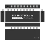 1 In 8 Out SD-SDI / HD-SDI / 3G-SDI Distribution Amplifier Video SDI Splitter - Image 4
