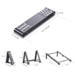 Oatsbasf 03040 Metal Mini Notebook Stand Aluminum Alloy Computer Cooling Folding Bracket - Image 2