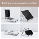 Oatsbasf 03040 Metal Mini Notebook Stand Aluminum Alloy Computer Cooling Folding Bracket - Image 6