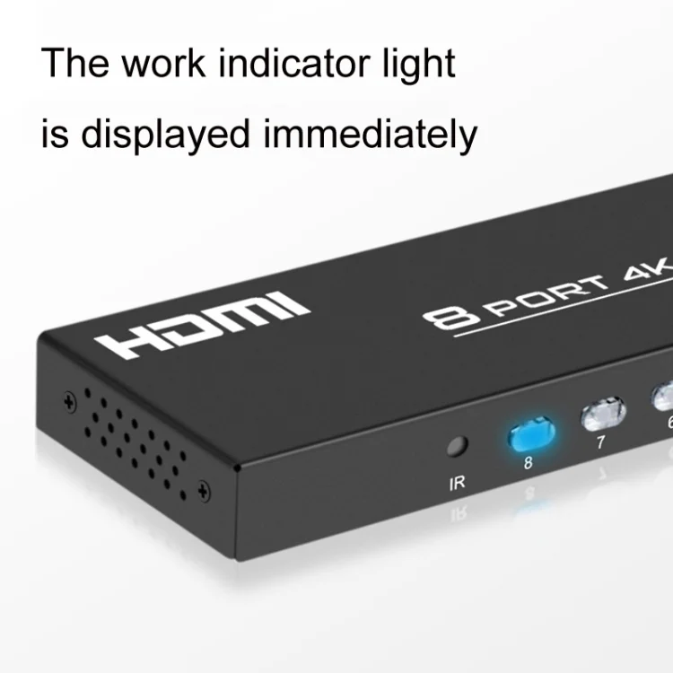 TBD0422754201_B3.webp FJGEAR FJ-4K801 4K 8 In 1 Out HDMI HD Video Switcher - Image 4