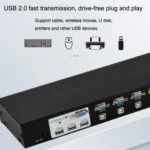 FJGEAR FJ-810UK 8 In 1 Out USB KVM Switcher With Desktop Switch - Image 3