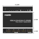 FJGEAR FJ-401HF 4 In 1 Out 4K HDMI Splitter Supports Four Screen Segmentation - Image 3