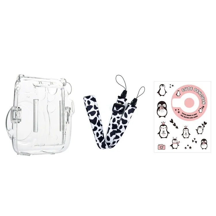 For Fujifilm Instax Mini 11 5sets Storage Case + Shoulder Strap + Sticker 3 In 1 Set