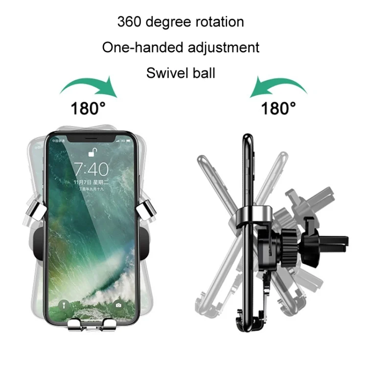 TBD0424714201_B2.webp 650 Vehicle-mounted Mobile Phone Gravity Bracket Air Outlet Navigation Holder - Image 3