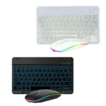 10 Inch RGB Colorful Backlit Bluetooth Keyboard And Mouse Set For Mobile Phone / Tablet - Image 2