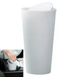 Desktop Plastic Rocker Cover Car Storage Round Barrel Car Tissue Trash Can